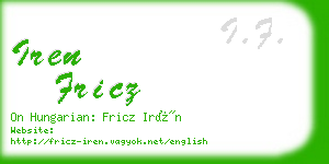 iren fricz business card